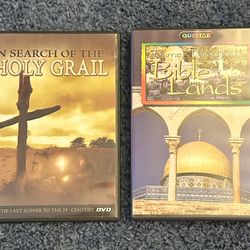 Lot Of 2 DVD Religious Documentaries - Search Of The Holy Grail/Bible Lands 2006