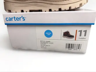 Carter's Ilker Toddler Boots Size 11, Olive Multi, Like New