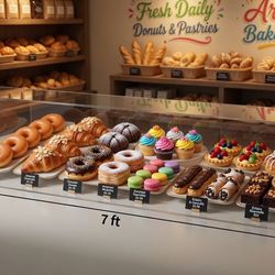 Commercial transparent acrylic 7ft extra large display case