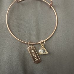 Faith Charm Bangle Bracelet 