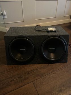 2 Rockford Fosgate R2 12” Subs w/ Planet Audio 1500W Amp + Box