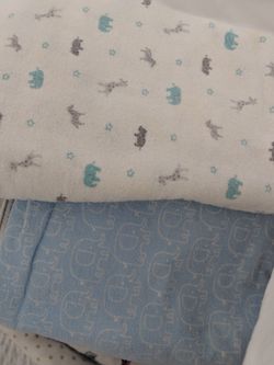 baby burp cloths, swaddle blankets