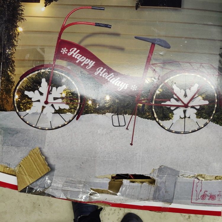 Brand new, bicycle light up lawn ornament .