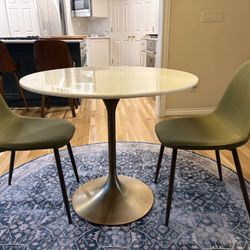 Real Marble Bistro Table 