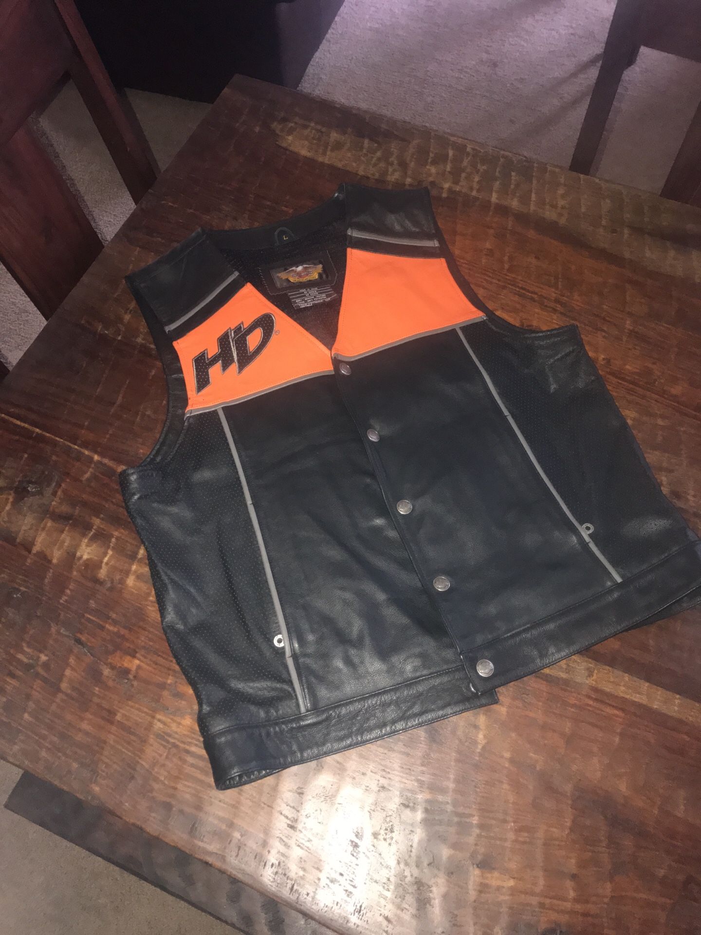 Men’s Harley Davidson Leather Vest Large