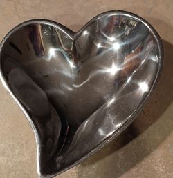 Mariposa Aluminum Small Heart Bowl / Trinket Dish
