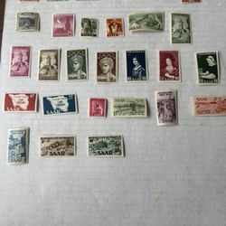 Saar Stamp Group Of 29 