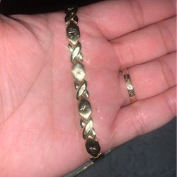 Gold 10k Xoxo Bracelet 