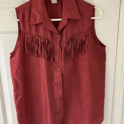 Silk Blouse with Fringes 