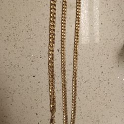 18k Gold Chain And Bracelet 