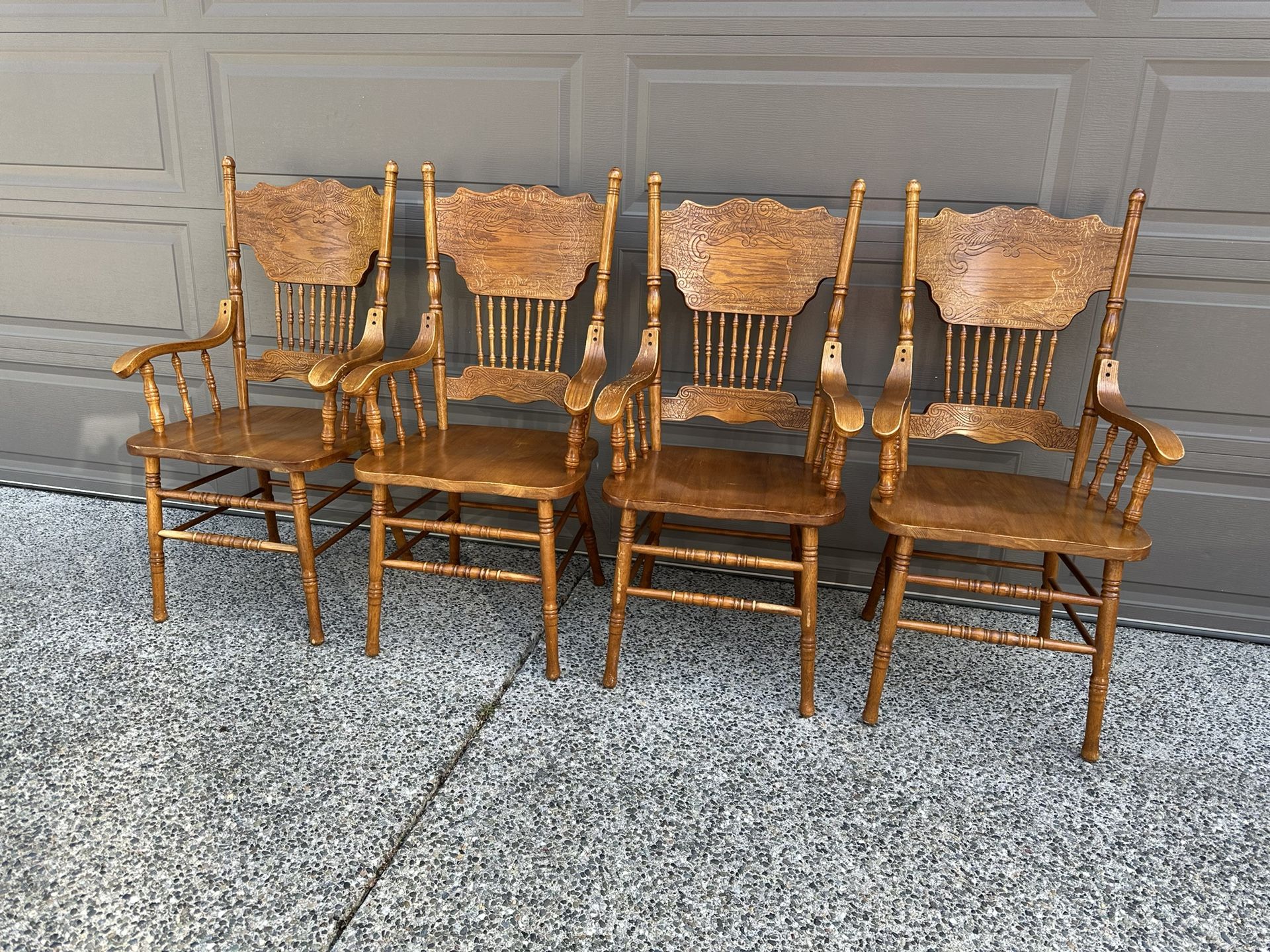4 Wood Dining Chairs