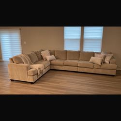 Beige Sectional Sofa – L Shape – Good Condition
