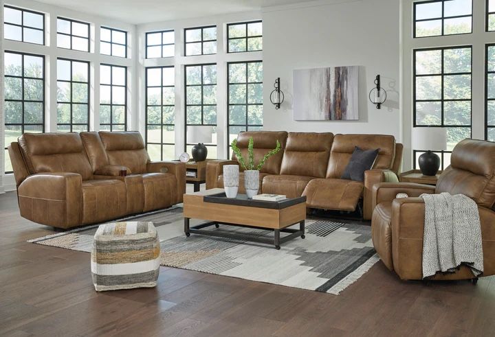 Game Plan Caramel Power Reclining Living Room Set ( Sofa Loveseat Couch Sectional Options 