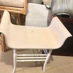 ANTIQUE VTG CROCKER CHAIR CO SHEBOYGAN WI CURVED SADDLE STYLE WOOD BENCH CHAIR