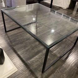 Large Glass Coffee Table (I Think From Pottery Barn) Needs Repainting $120