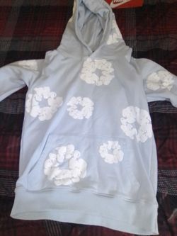 Blue denim tear hoodie