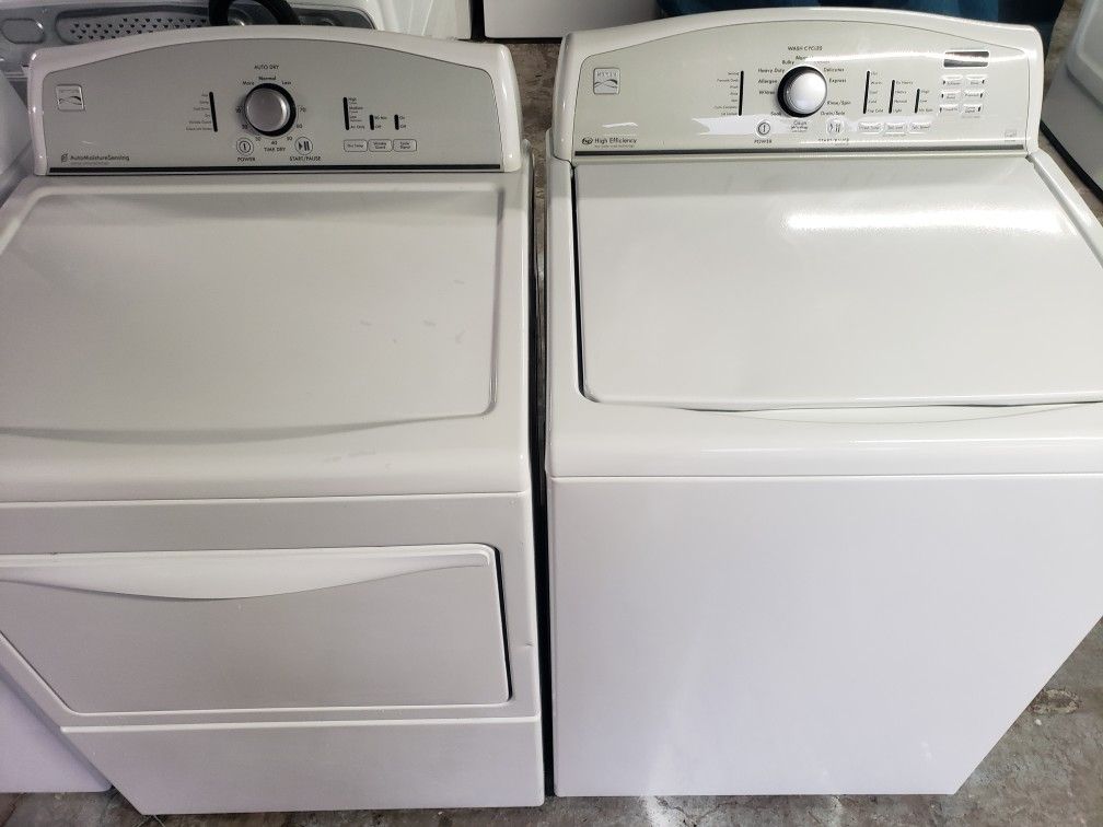 Great Working Clean Agitator Less Kenmore Washer And Dryer Set 