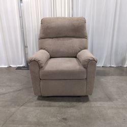 Ashley Tan Textured Fabric Manual Recliner Chair