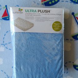 ❤️ NIP, SUMMER ULTRA PLUSH 💙 Baby Blue 💙 Minky Soft Baby Changing Pad Cover! 🌼 NEW! 💙