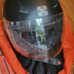 XEDA / Xeds Bike Helmet – Matte Black – With Visor - $50 (Sherman oaks)