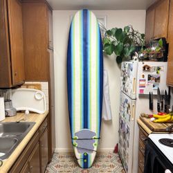 8’ Wavestorm / Gerry Lopez Beginner Surfboard w/ fins and leash