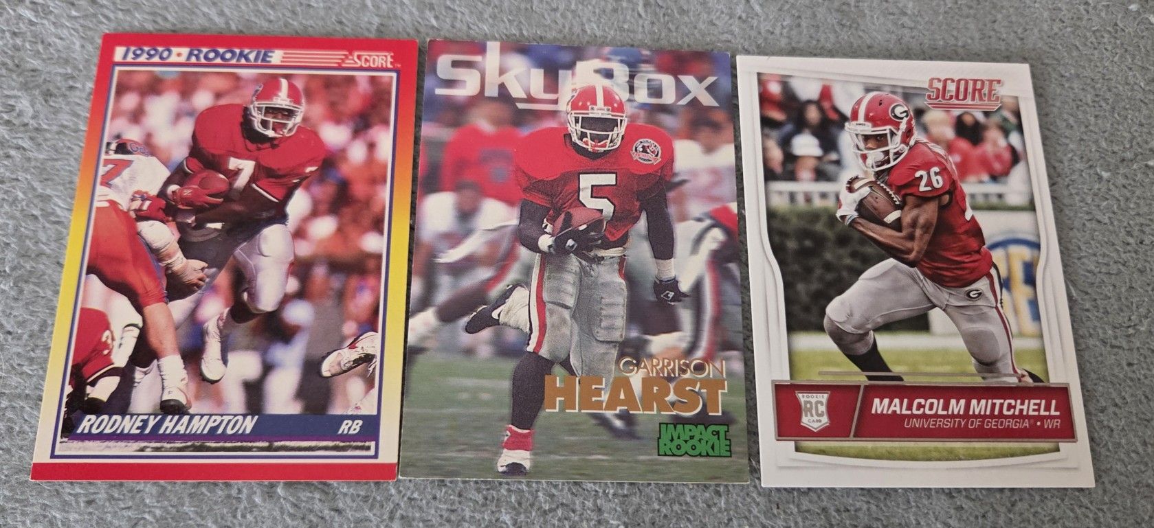 Lot of 3 Georgia Bulldogs College Football Cards NCAA