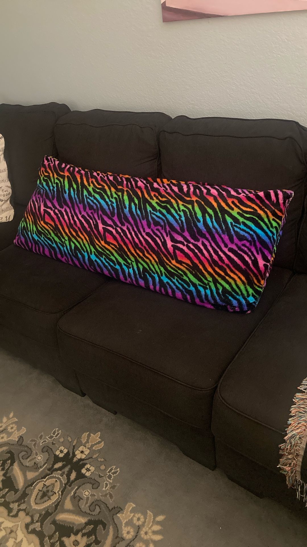 Rainbow Tiger Striped Body Pillow