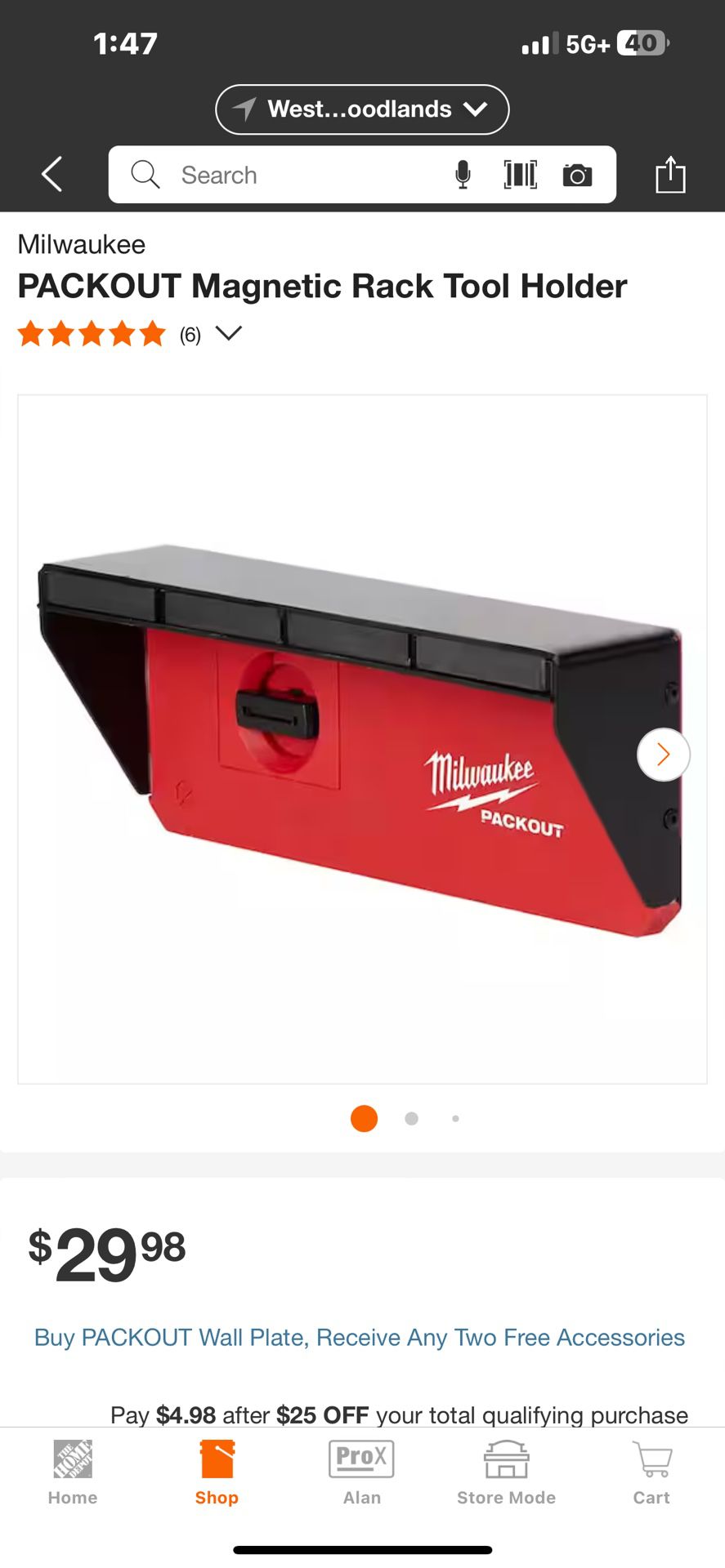 Milwaukee Packout Magnetic Rack New In Box