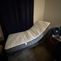 Twin adjustable Bed Frame and NEW Mattress 