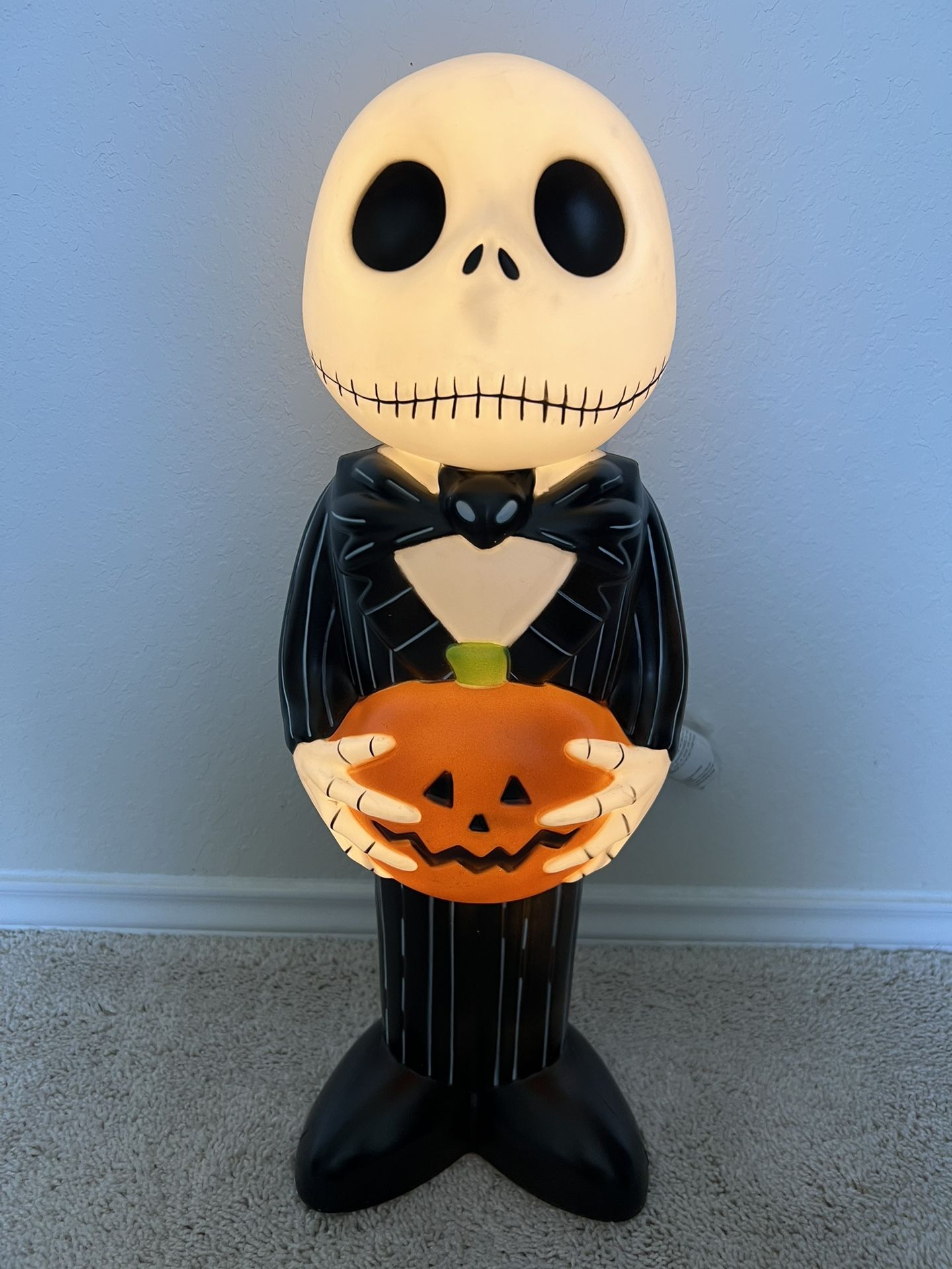 Disney Gemmy Lighted Blow Mold Jack Skellington 24" Outdoor Decor