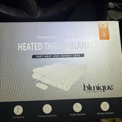 Heated flannel blanket Electric throw -50x60’