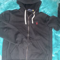 polo hoodie authentic medium black