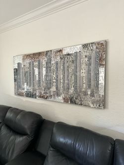 large abstrack artwork of New York City skyline