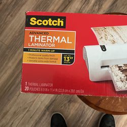SCOTCH ADVANCED THERMAL LAMINATOR NEW IN OPEN BOX SEE ALL PICTURES 