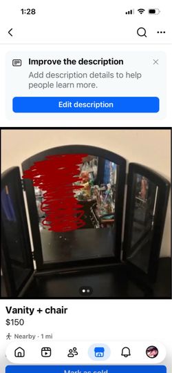 Vanity and chair