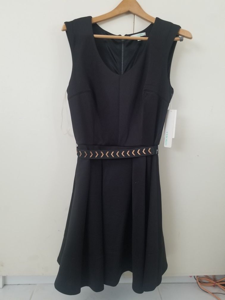 Chord Belted, Black dress, Sz 1, never worn