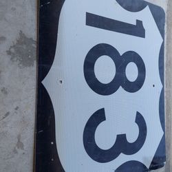 vintage US Route 183 Road sign
