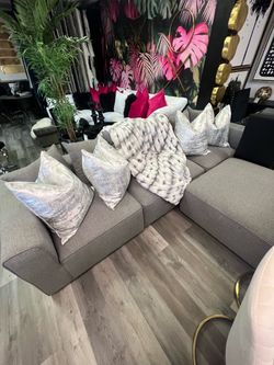 Gray Modular Sectional Sofa Message For Full Price and Details