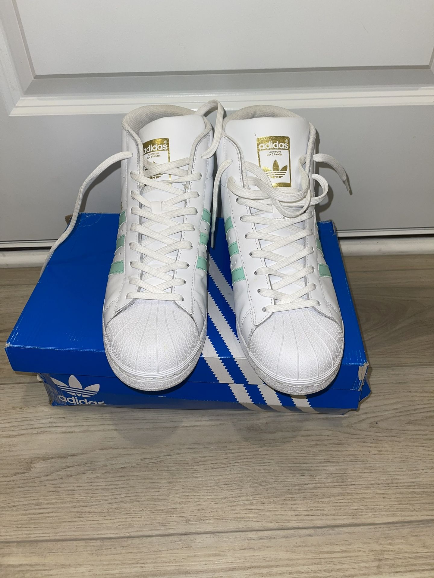 Adidas White And Mint