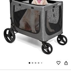 Large wagon stroller- Pets KiKii brand. Top, side, rear zipper entry. 132 lbs. Brand new