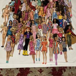 Lot Of 47 Barbie Dolls