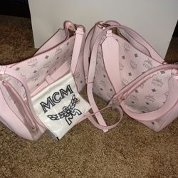 MCM purses, New, Never Used, Powder Pink Leather {certified authentic}