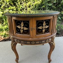 Hollywood Regency Drum Side Table/End Table