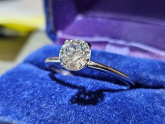 1955 Vintage Diamond Costume Ring Uncas Co. Jewelry Silver Color  NOT REAL Fashion Engagement