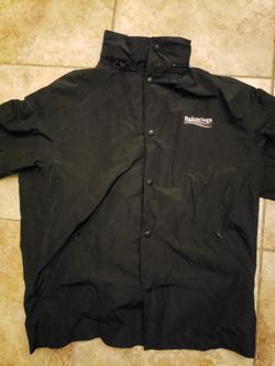 Balenciaga Rain Coat With Zip Hoodie