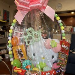 Hello kitty Easter basket 7 inch plushie