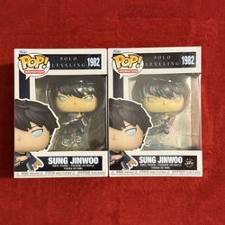 Funko Pop Animation Solo Leveling Sung Jinwoo #1982 Common and CHASE Bundle