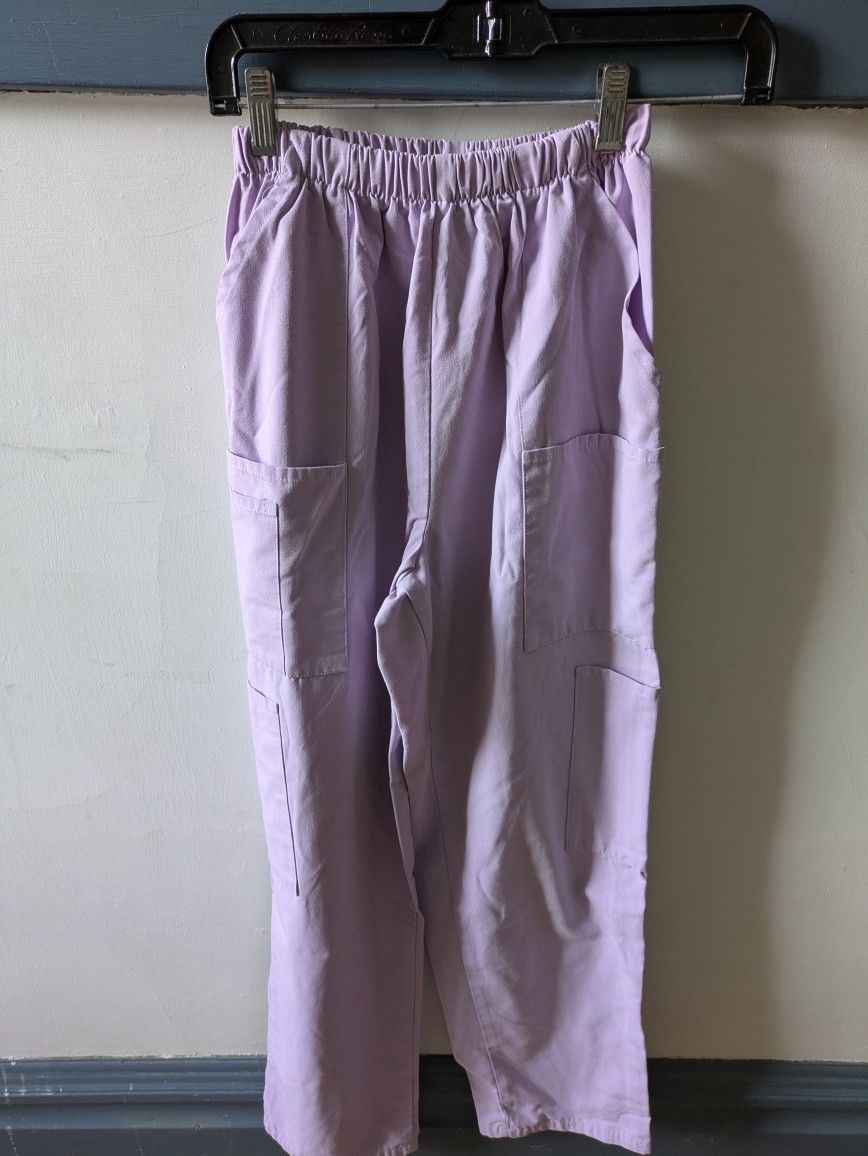 Vtg Women's Lavender Scrub Pants
