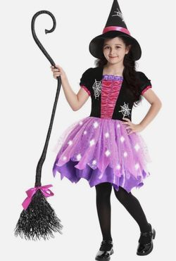 Light Up Witch Costume for Girls size small 5-7  🛑broom not included🛑
