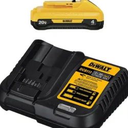 Battery and Charger, 20V MAX Compact Lithium-Ion 4.0Ah Battery 12V to 20V MAX Charger